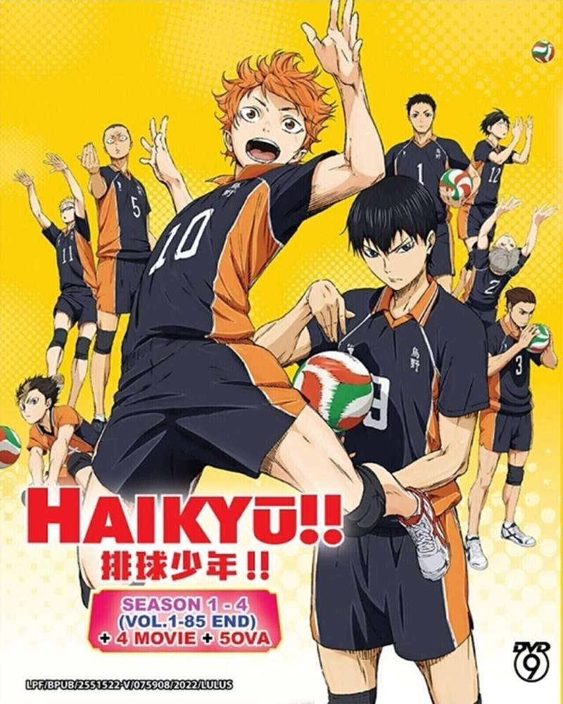 Haikyu!! Complete Season 1-4 (4 Movies & 5 OVA) Anime DVD Collection All Region Dual Audio English Dubbed and Subbed Box Set
