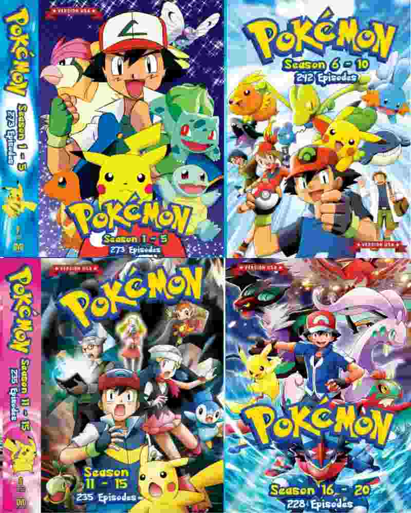 Pokemon Anime TV Series Complete Seasons 1-8 (1 2 3 4 5 6 7 8) NEW DVD SET