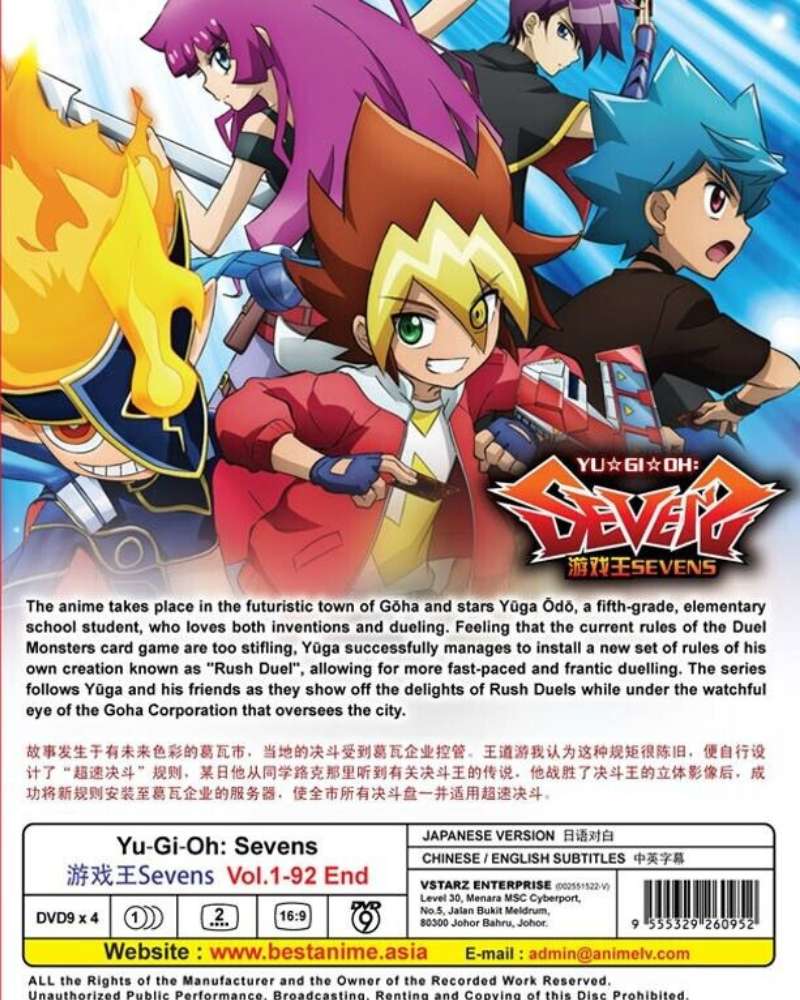 Yu-Gi-Oh! Sevens Season 1-2 Episode 1-92 Anime DVD Collection All Region English Subbed Box Set