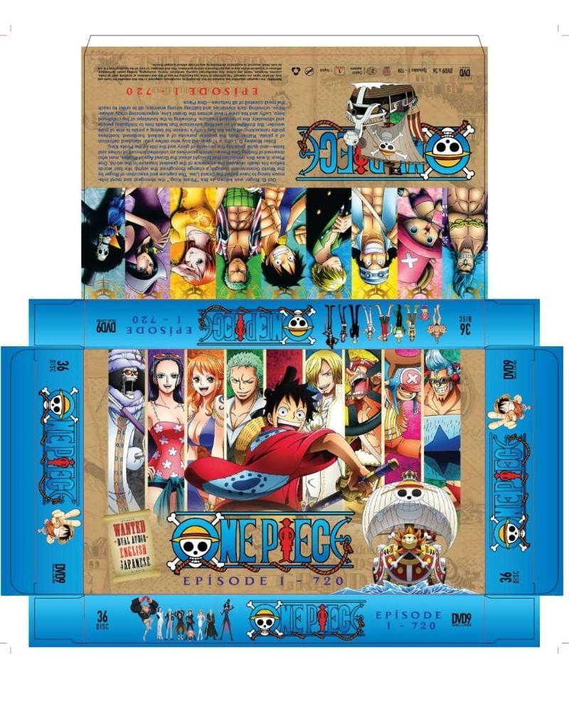 One Piece Complete Series Episode 1-720 Anime DVD Collection All Region Dual Audio English Dubbed and Subbed Box Set