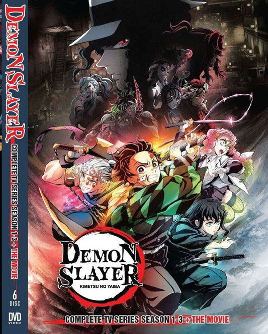 Demon Slayer: Kimetsu no Yaiba Complete Series Season 1 - 3 + Movie Anime DVD Collection All Region Dual Audio English Dubbed and Subbed Box Set