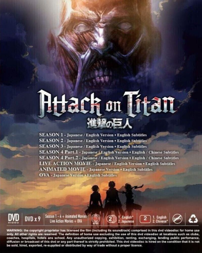 Attack on Titan Season 1 Attack on Titan Season 2 Attack on Titan