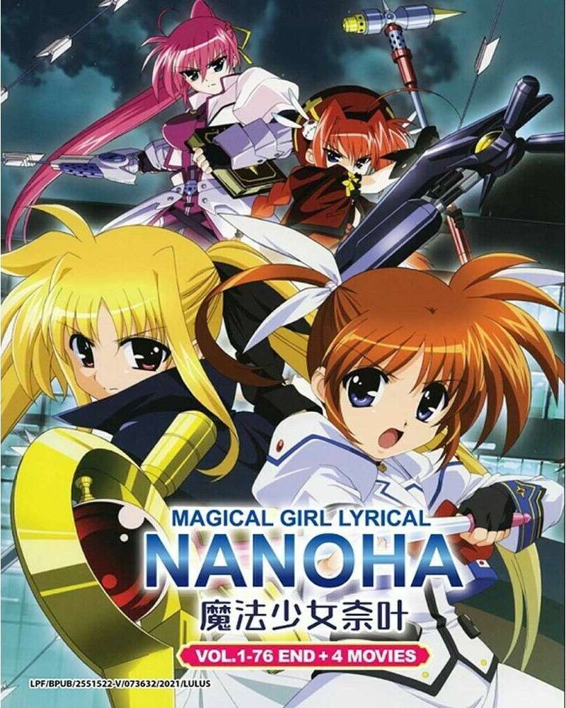 Magical Girl Lyrical Nanoha Complete TV Series 1-76 End + 4 Movies Anime DVD Collection All Region English Subbed Box Set