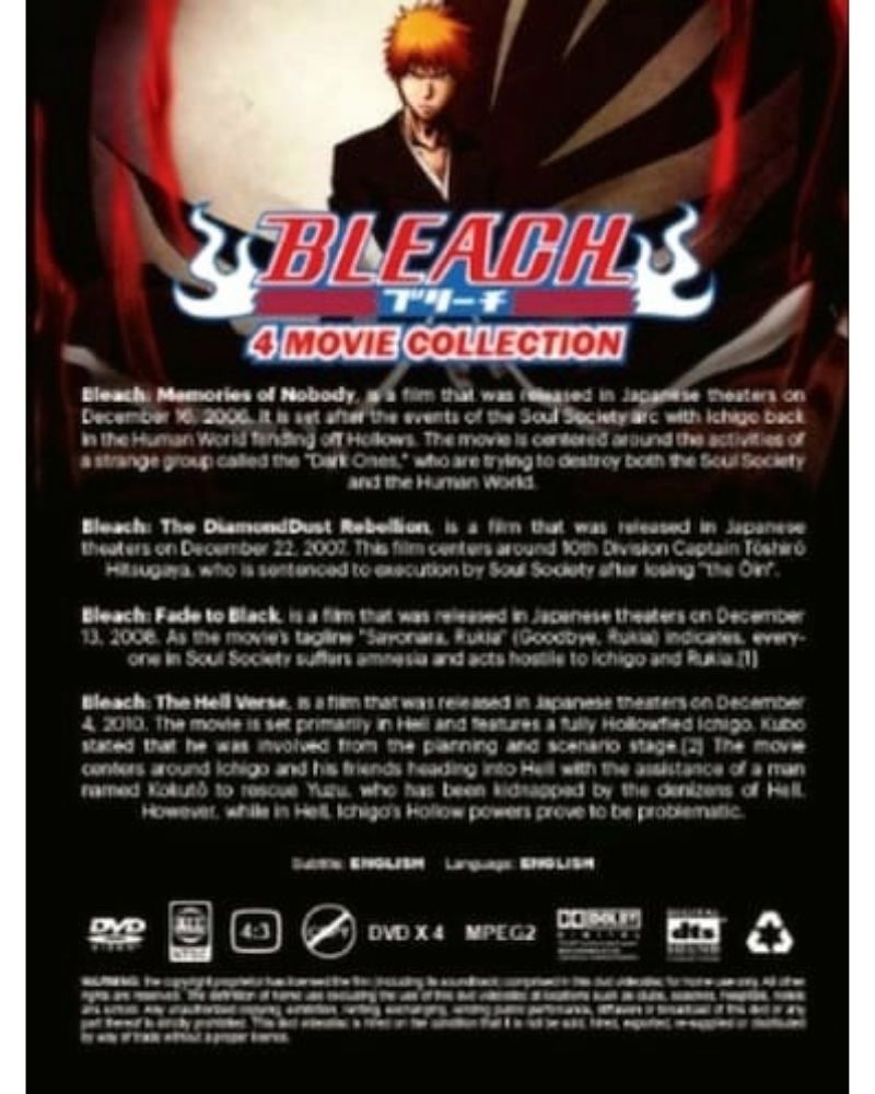 DVD Bleach Episode 1 - 366 + Movie Complete Series English Dubbed