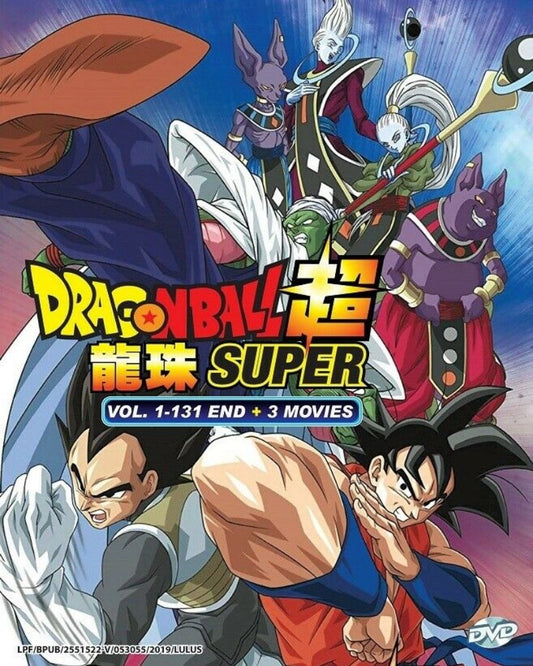 Dragon Ball Super Complete Series Episode 1-131 + 3 Movies  Anime DVD Collection All Region Dual Audio English Dubbed and Subbed Box Set 