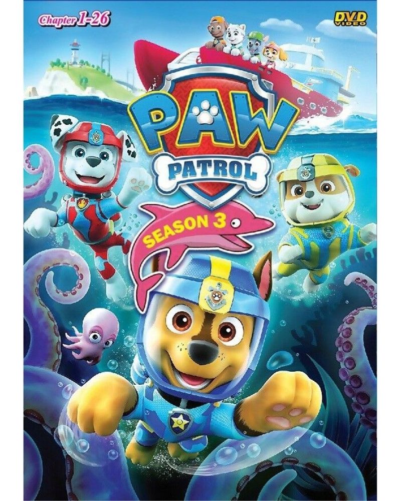 Paw Patrol Season 3 Episode 1-26 Cartoon TV Series DVD English Dubbed